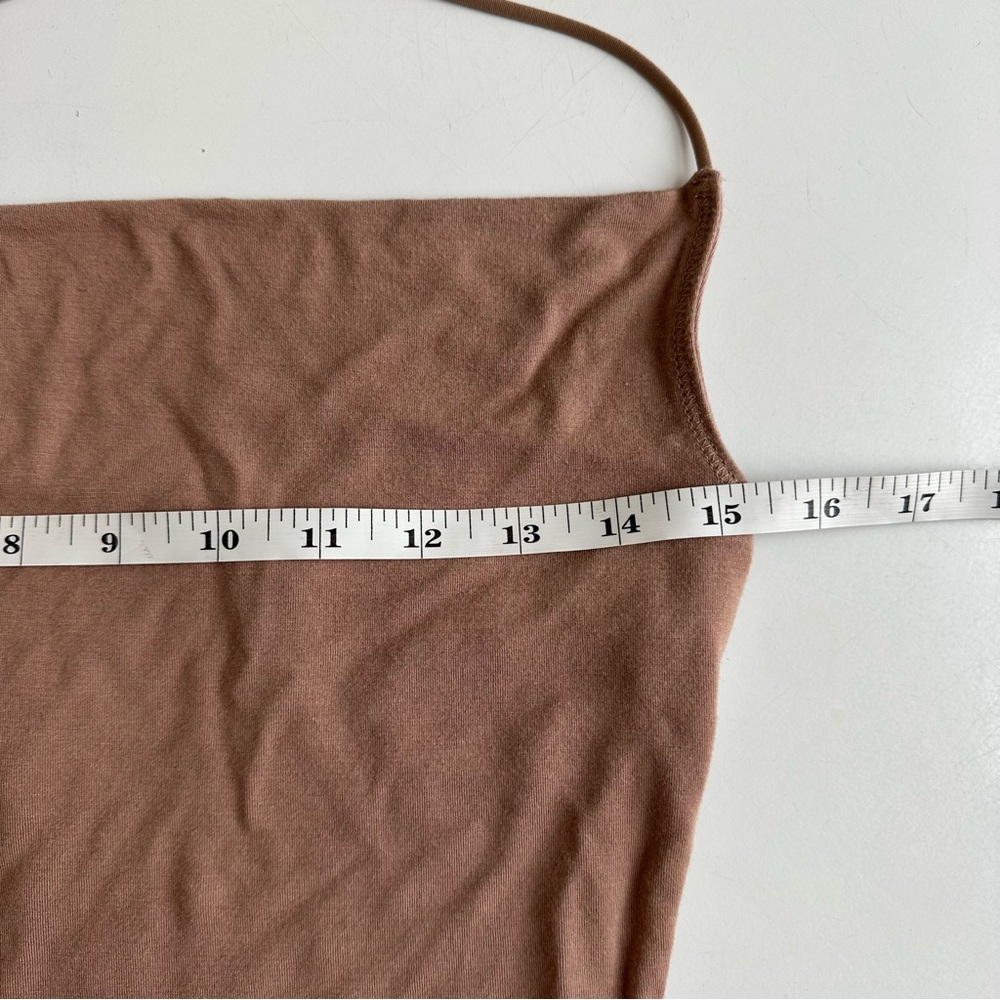 Abercrombie & Fitch Bodysuit Soft A&F Drapey Brown Medium Crisscross Back Straps - Picture 7 of 11